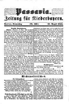 Passavia (Donau-Zeitung) Donnerstag 28. August 1845