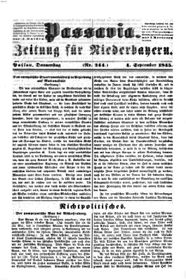 Passavia (Donau-Zeitung) Donnerstag 4. September 1845