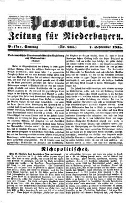 Passavia (Donau-Zeitung) Sonntag 7. September 1845