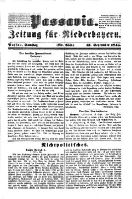 Passavia (Donau-Zeitung) Samstag 13. September 1845