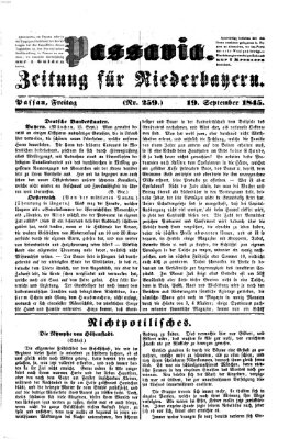 Passavia (Donau-Zeitung) Freitag 19. September 1845