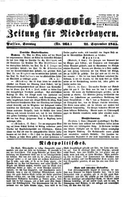 Passavia (Donau-Zeitung) Sonntag 21. September 1845