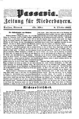 Passavia (Donau-Zeitung) Mittwoch 8. Oktober 1845