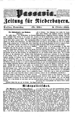 Passavia (Donau-Zeitung) Donnerstag 9. Oktober 1845