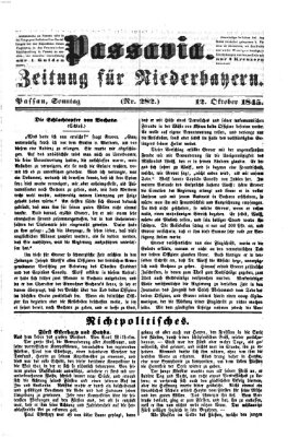 Passavia (Donau-Zeitung) Sonntag 12. Oktober 1845