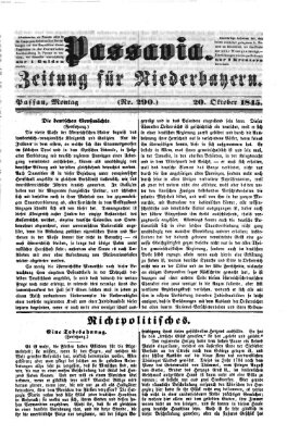 Passavia (Donau-Zeitung) Montag 20. Oktober 1845