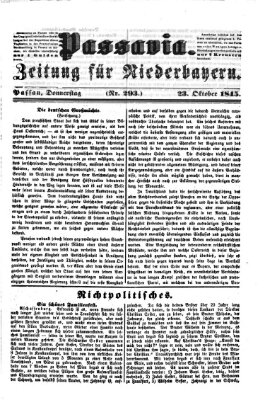 Passavia (Donau-Zeitung) Donnerstag 23. Oktober 1845