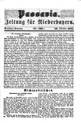 Passavia (Donau-Zeitung) Sonntag 26. Oktober 1845