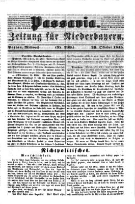 Passavia (Donau-Zeitung) Mittwoch 29. Oktober 1845