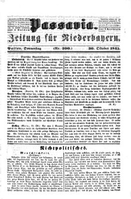 Passavia (Donau-Zeitung) Donnerstag 30. Oktober 1845