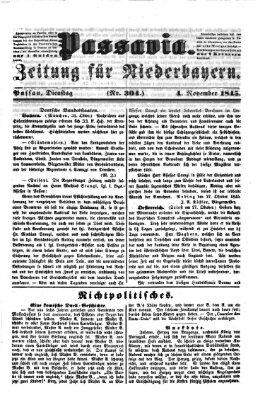 Passavia (Donau-Zeitung) Dienstag 4. November 1845