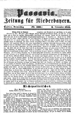 Passavia (Donau-Zeitung) Donnerstag 6. November 1845