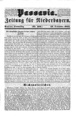 Passavia (Donau-Zeitung) Donnerstag 13. November 1845