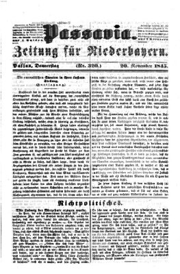 Passavia (Donau-Zeitung) Donnerstag 20. November 1845