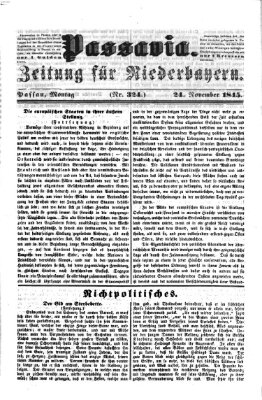 Passavia (Donau-Zeitung) Montag 24. November 1845