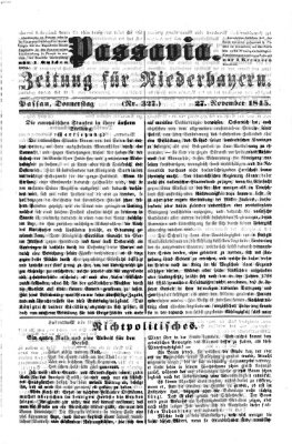 Passavia (Donau-Zeitung) Donnerstag 27. November 1845