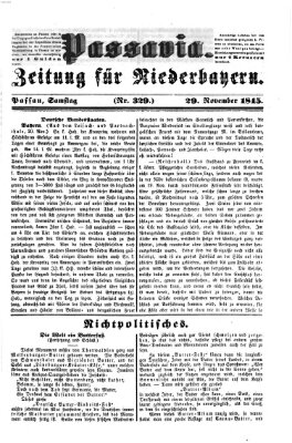 Passavia (Donau-Zeitung) Samstag 29. November 1845