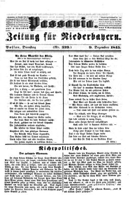 Passavia (Donau-Zeitung) Dienstag 9. Dezember 1845