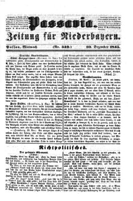 Passavia (Donau-Zeitung) Mittwoch 10. Dezember 1845