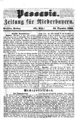 Passavia (Donau-Zeitung) Freitag 12. Dezember 1845