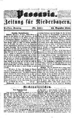 Passavia (Donau-Zeitung) Sonntag 14. Dezember 1845