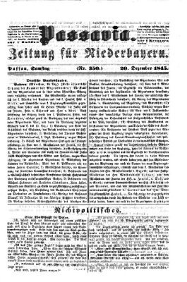 Passavia (Donau-Zeitung) Samstag 20. Dezember 1845