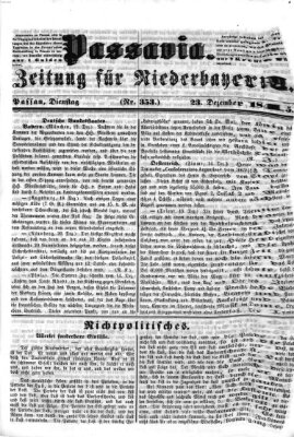 Passavia (Donau-Zeitung) Dienstag 23. Dezember 1845