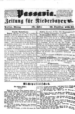 Passavia (Donau-Zeitung) Montag 29. Dezember 1845