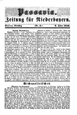 Passavia (Donau-Zeitung) Dienstag 6. Januar 1846