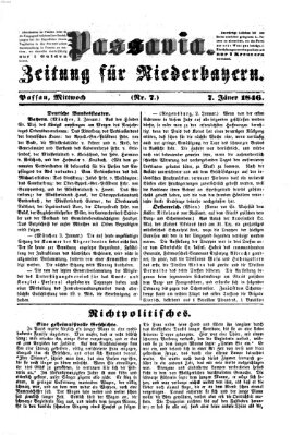 Passavia (Donau-Zeitung) Mittwoch 7. Januar 1846