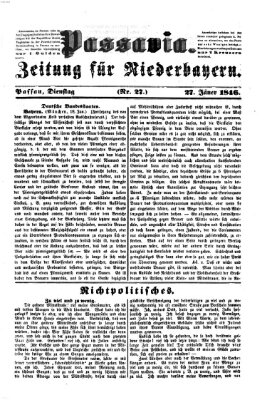 Passavia (Donau-Zeitung) Dienstag 27. Januar 1846