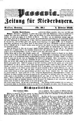 Passavia (Donau-Zeitung) Sonntag 1. Februar 1846