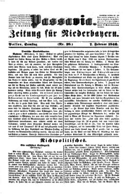 Passavia (Donau-Zeitung) Samstag 7. Februar 1846