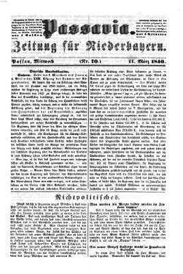 Passavia (Donau-Zeitung) Mittwoch 11. März 1846