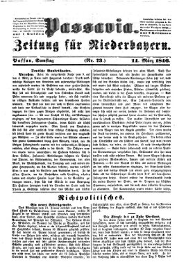 Passavia (Donau-Zeitung) Samstag 14. März 1846