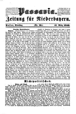 Passavia (Donau-Zeitung) Dienstag 17. März 1846