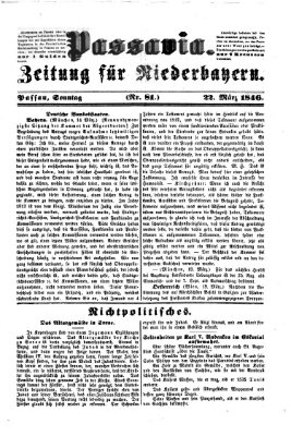 Passavia (Donau-Zeitung) Sonntag 22. März 1846