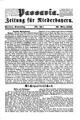 Passavia (Donau-Zeitung) Donnerstag 26. März 1846