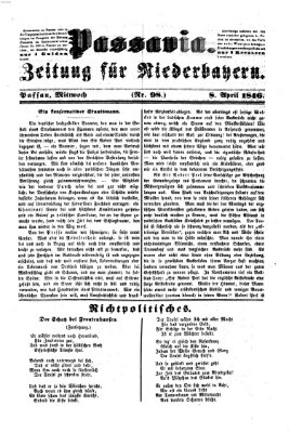 Passavia (Donau-Zeitung) Mittwoch 8. April 1846