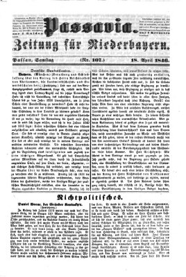 Passavia (Donau-Zeitung) Samstag 18. April 1846