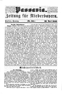 Passavia (Donau-Zeitung) Sonntag 26. April 1846