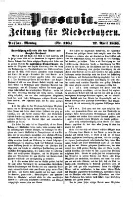 Passavia (Donau-Zeitung) Montag 27. April 1846