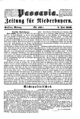 Passavia (Donau-Zeitung) Montag 8. Juni 1846