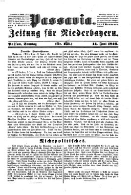 Passavia (Donau-Zeitung) Sonntag 14. Juni 1846