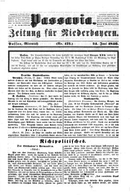 Passavia (Donau-Zeitung) Mittwoch 24. Juni 1846