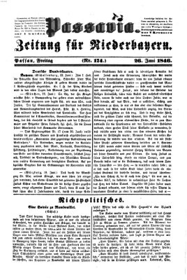 Passavia (Donau-Zeitung) Freitag 26. Juni 1846