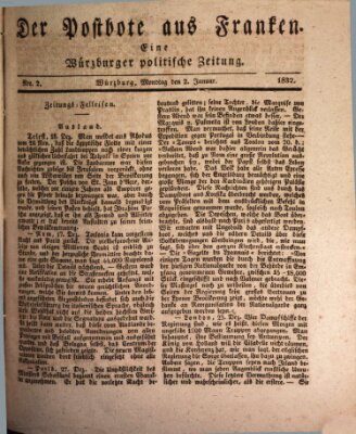 Der Postbote aus Franken Montag 2. Januar 1832