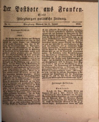 Der Postbote aus Franken Mittwoch 11. Januar 1832