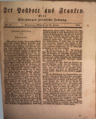 Der Postbote aus Franken Mittwoch 18. Januar 1832