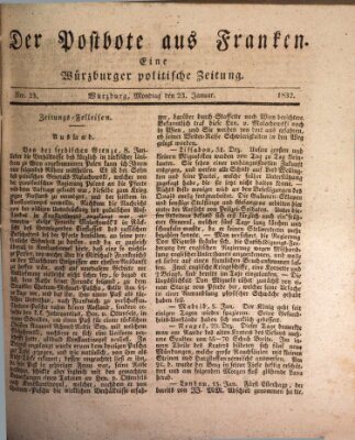 Der Postbote aus Franken Montag 23. Januar 1832